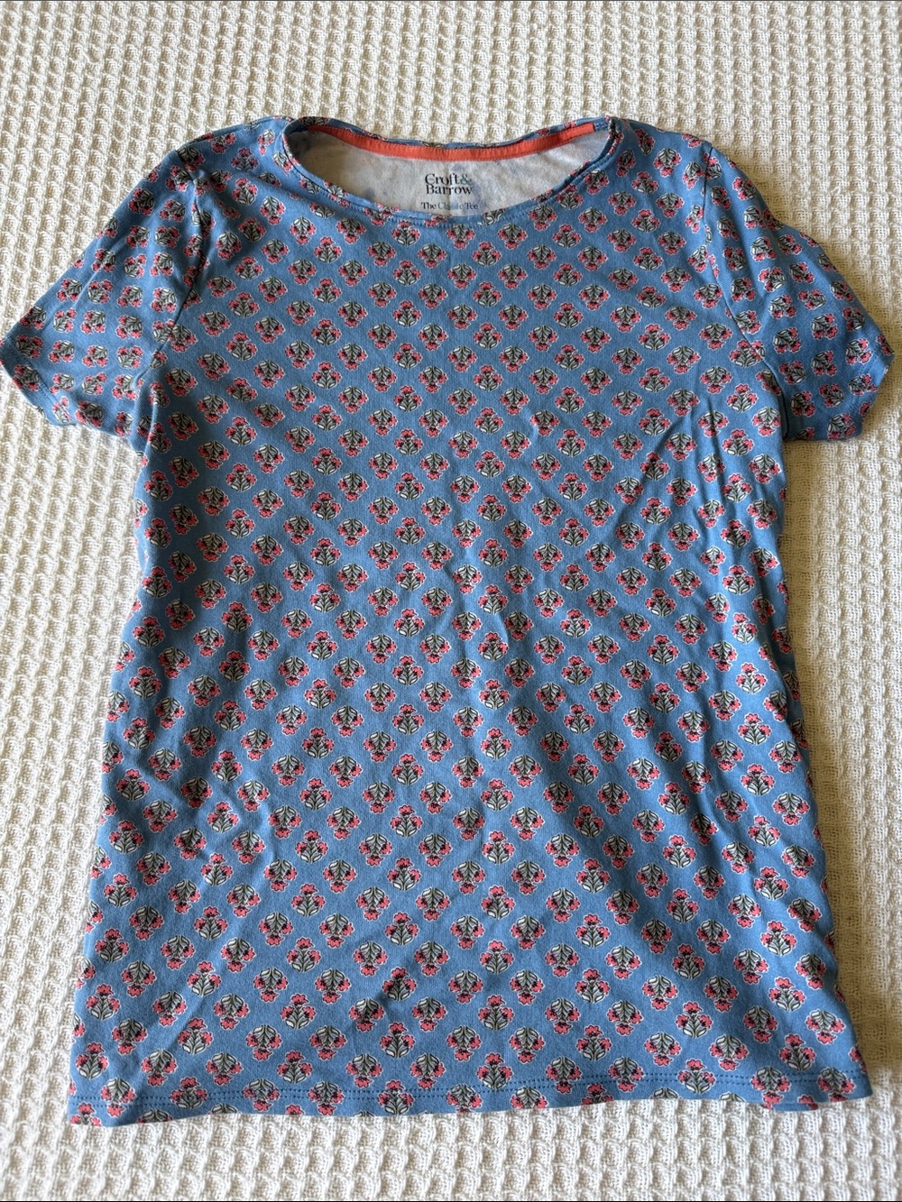 Crewcuts Sky Blue Floral Short Sleeve Tee